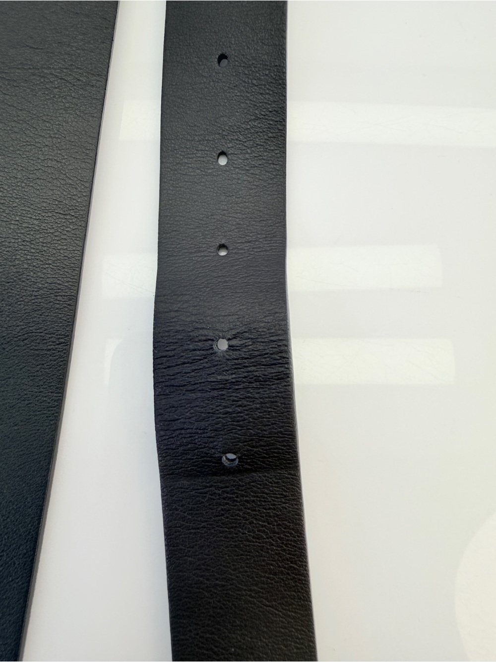 BLACK CHRISTIAN DIOR LEATHER LOGO BELT - Picture 9 of 13